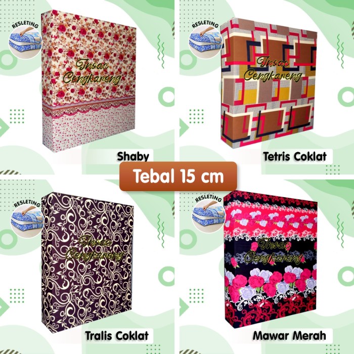 Terlaris Sarung Kasur Busa Resleting 180X15 160X15 145X15 120X15 90X15 80X15