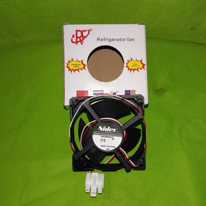 Motor Fan Kipas Evaporator Kulkas Panasonic 2 Pintu Nidec 8V Dc 0.11A