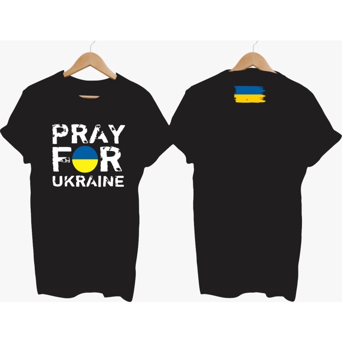 KAOS BAJU DISTRO PRAY FOR UKRAINE POLOS CUSTOM UKRAINA RUSIA RUSSIA EKSKLUSIF