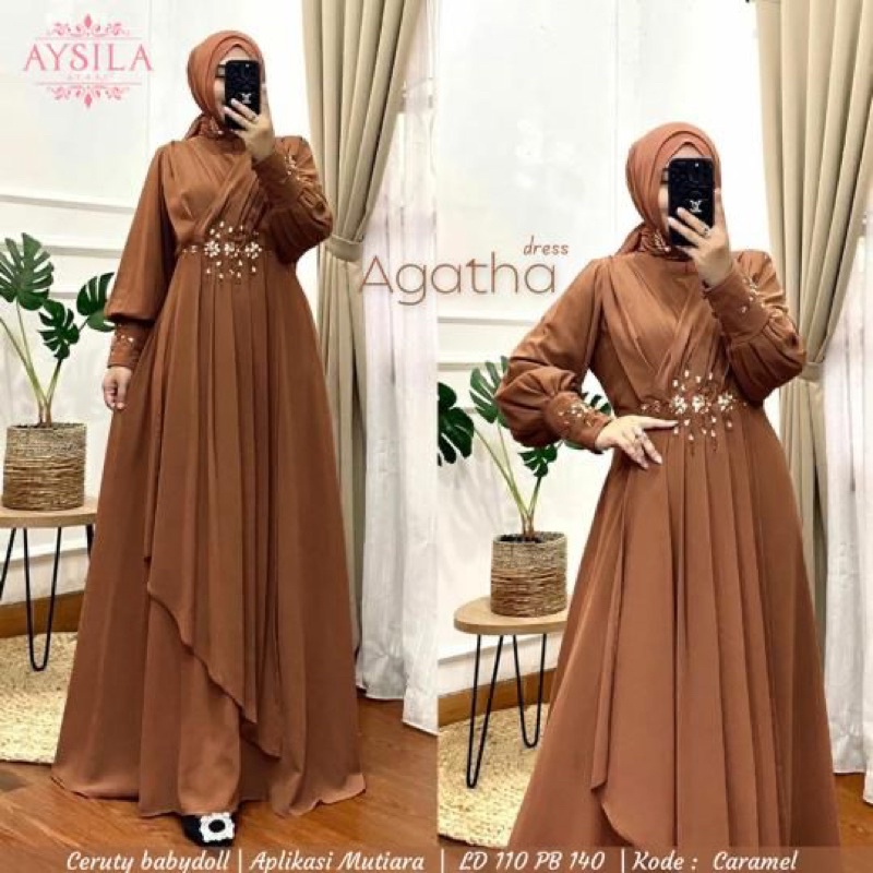Agatha dress / gamis ceruty BY AYSILA