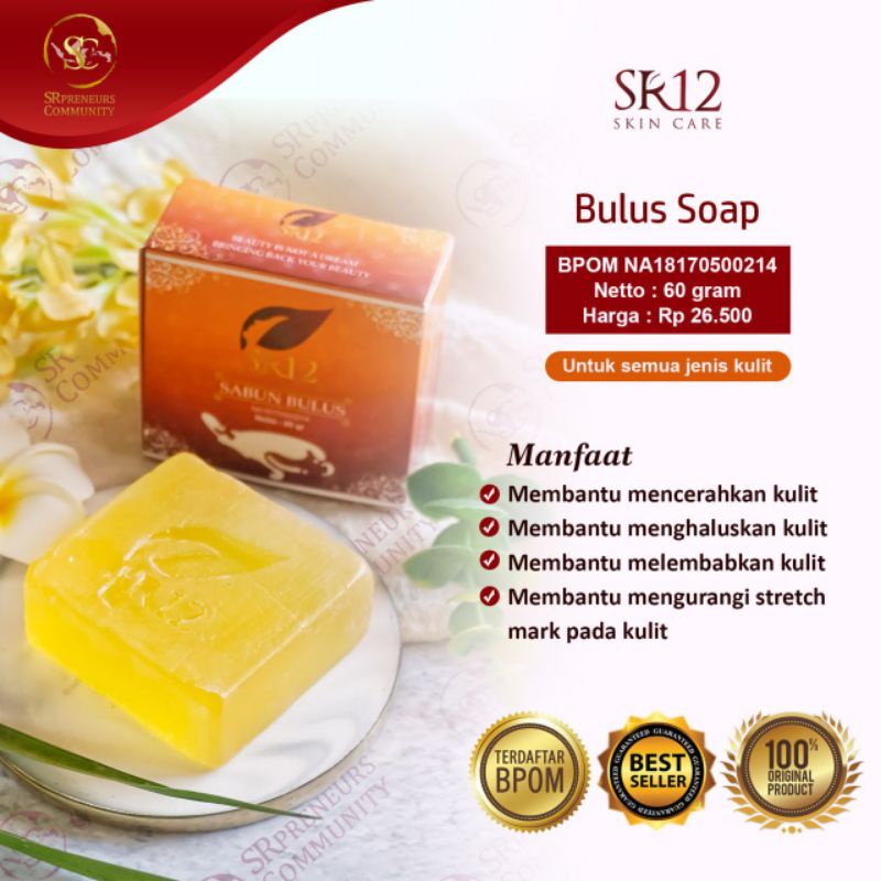 Sabun bulus SR12/Sabun bulus/bulus soap/sabun batangan bulus/ sabun muka