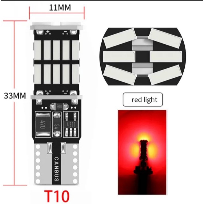 lampu mobil motor T15 45 SMD untuk sein senja kota Super terang Sein Dajjal