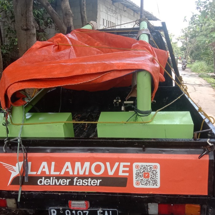 tiang voli portable 1set + jaring net