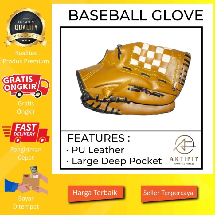 Terlaris Baseball Mitt Glove Softball Mitt Glove Leather Sarung Tangan Baseball