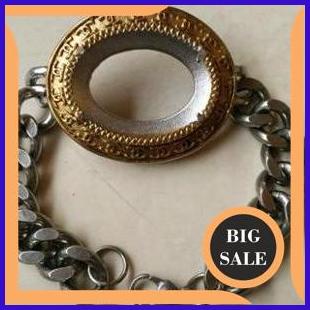 Gelang Rantai Tebal Batu Akik Titanium onderdil 54PR23