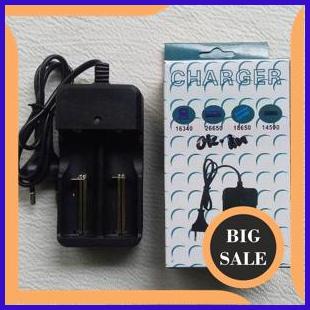 Charger Cas Universal Baterai Senter Police 18650 2 Slot parts 54PR23