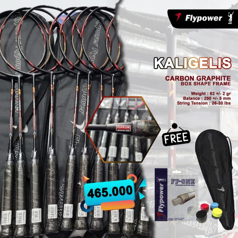 raket FLYPOWER KALIGELIS LOGO DJARUM original