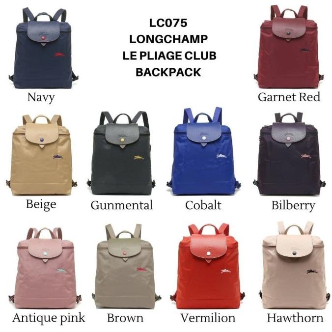 Tas Wanita Longchamp Le Pliage Club Backpack Original