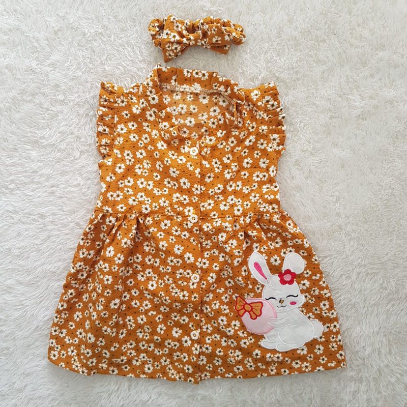 Dress Bayi Ruffle bunny dress