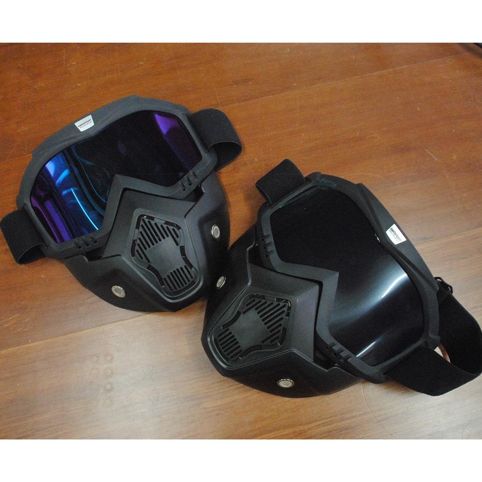 Special - Kacamata gogle mask Google goggle motor helm TRABAS SUPERMOTO TRAIL RETRO CAFE RACER bogo 