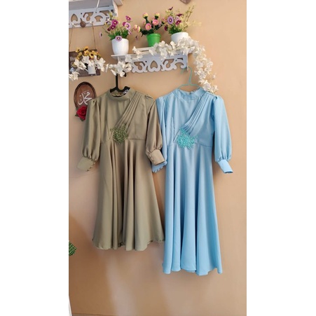 Klara dress anak wollkrape peremium