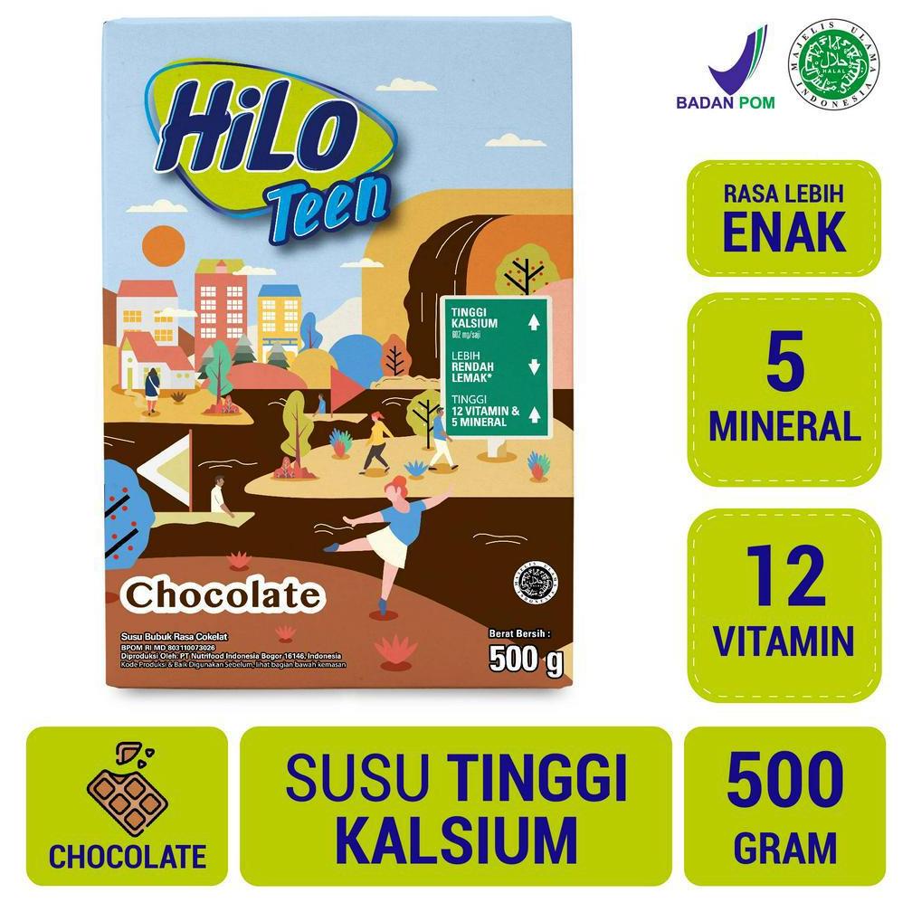 

New! HiLo Teen Chocolate 500 gram - Susu Tinggi Kalsium Rendah Lemak ~