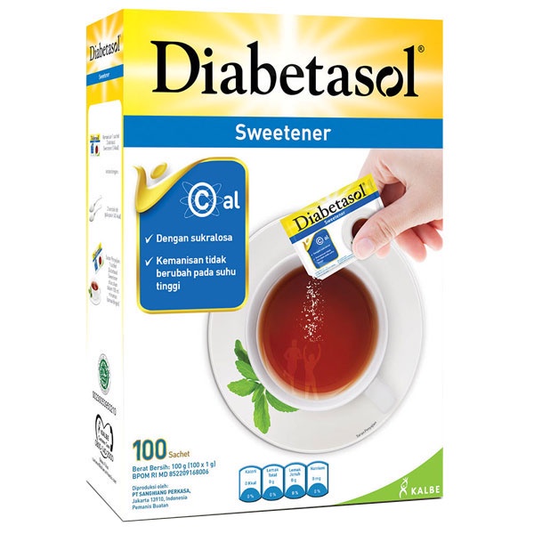 

DIABETASOL ZERO CALORIE SWEETENER 100 GR - GULA