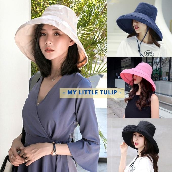 Topi Pantai Lebar / Topi Lebar Besar Polos / Topi Wanita Topi Kepala
