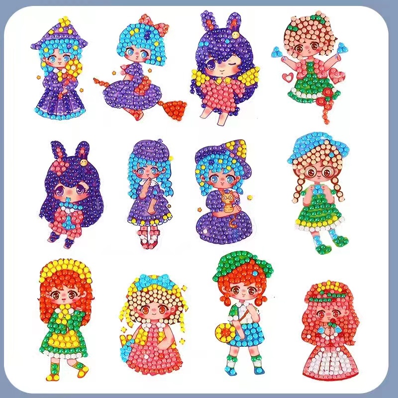 COD Mainan Anak Sticker DIY Diamond Cutie Pop DIY Diamond Mainan Sticker  Stiker Edukasi  Painting Sticker Korea P77