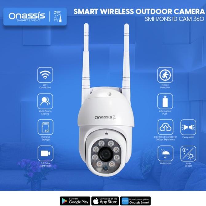 Onassis Smart Wireless Ptz Camera 2Mp Cctv Outdoor 360 Wifi Ip Cam Tokomakmursentosa32