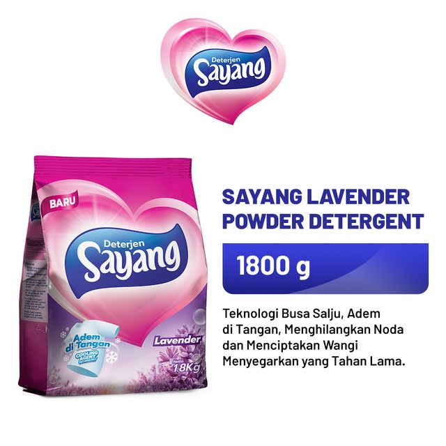 Sayang Detergent Powder Lavender 1600G