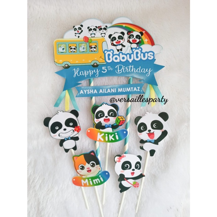 Terlaris Cake Topper Baby Bus/ Hiasan Kue Baby Bus/ Dekorasi Kue Baby Bus