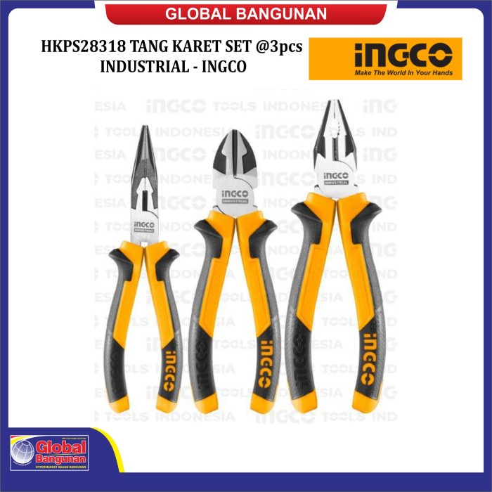 HKPS28318 TANG KARET SET @3pcs INDUSTRIAL - INGCO