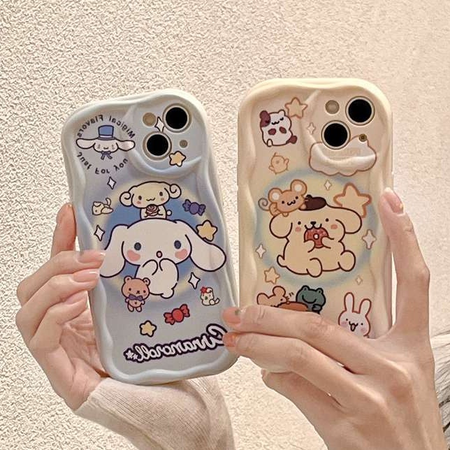 Cream Edge Cinnamoroll Girl Woman Soft Case HP iP iPhone 6 6S 7 8 14 + Plus SE 2020 X XS XR Max 11 12 13 Pro Max FTD Wave Casing Apple