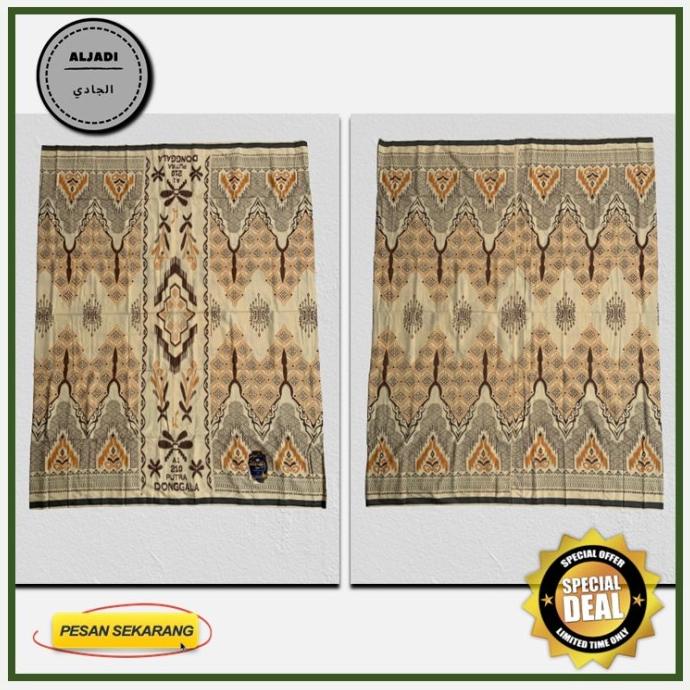 Sarung Donggala Asli Premium Doby Rayon Motif Tarim Gerbang Aceh 3D