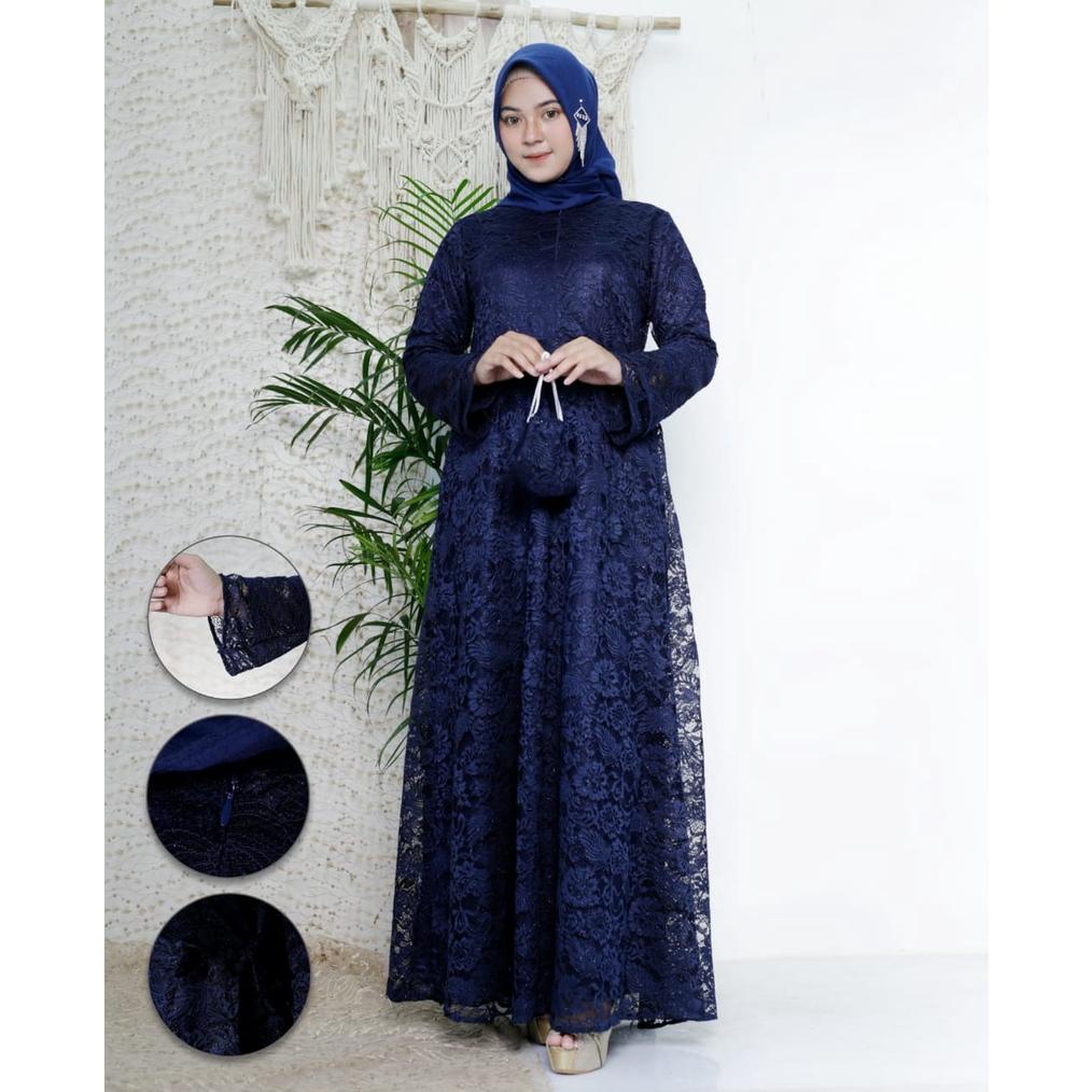 Gamis Brukat Busui| Gamis Pesta| Gamis Busui| Gamis Brukat Tile| Dress Brukat| Dress kondangan
