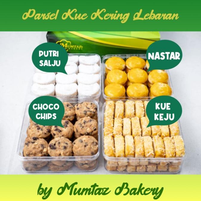 

Parsel Kue Kering Lebaran Hampers Nastar putri salju kastangel chococi