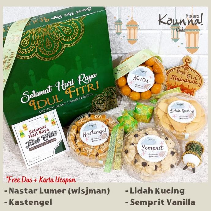 

PAKET HAMPERS LEBARAN/PARCEL KUE KERING IDUL FITRI/NATAL/IMLEK ISI 4