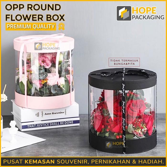 

Bloom Box Mika Transparant Kado Bunga/ Souvenir Wisuda Flower Box 012