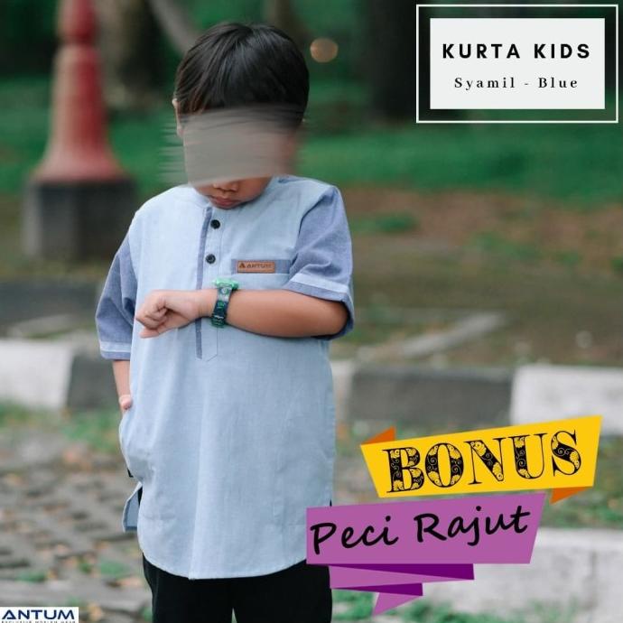 Kurta Kids Syamil XS-XL Antum Exclusive Moslem Wear Kurta Koko Anak