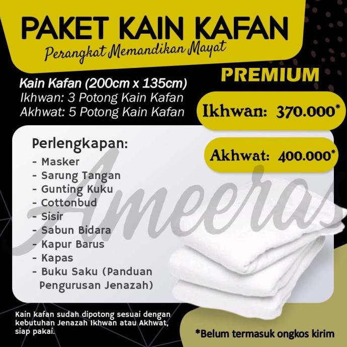 Paket Kain Kafan Wanita / Akhwat - Premium
