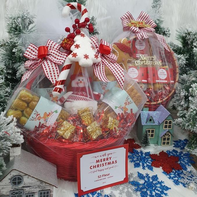 

Paket dekorasi hampers natal christmas parcel hadiah kue kering 135