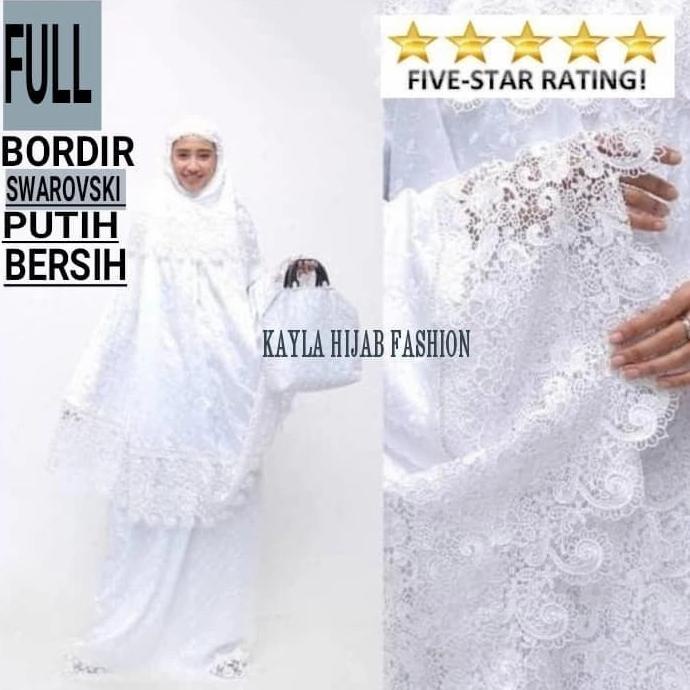 Mukena sutra prada putih