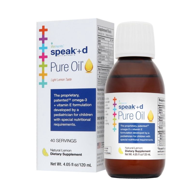 Speak +D Lifetrients Pure Oil 120ml - VITAMIN otak cerdas ANAK telat bicara delay speech autis