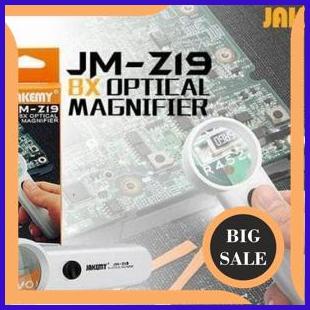 

Jakemy Lup Mini Kaca Pembesar Zoom 8X dengan Senter Alat Bantu Baca suku cadang 54PR23