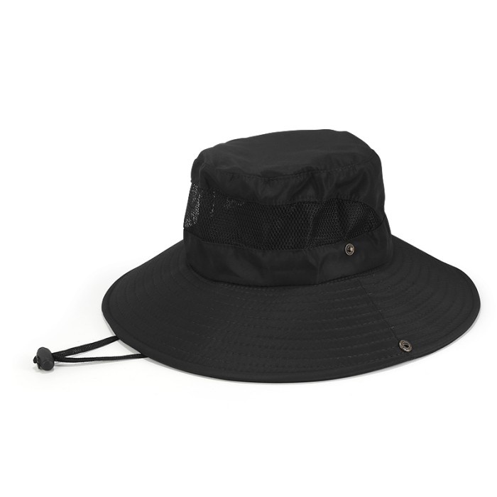 Topi Pria Bitzen Visor Pancing Cap Untuk Pria Dan Wanita Topi Pantai Pelindung - Hitam(N9O5) Topi ba