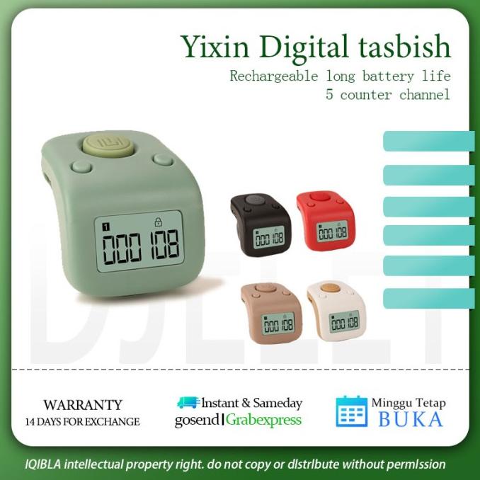 Tasbih digital Rechargeable generasi terbaru tally counter hold silent