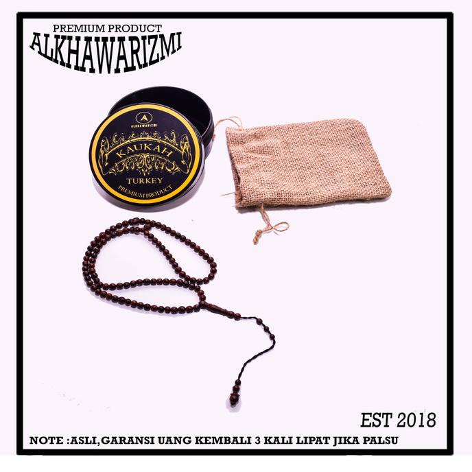 TASBIH KAUKAH UNTUK KESEHATAN TURKI GARANSI ASLI COKLAT 99 BUTIR KECIL