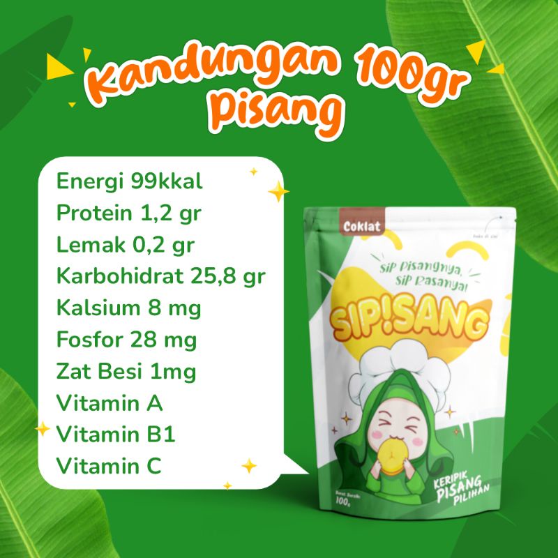 

SIPISANG keripik pisang aneka rasa kemasan pouch 100gr