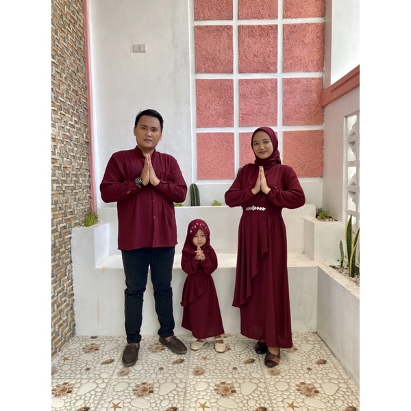 [NAYANG] RAYA FAMILY SET SARIMBIT LEBARAN BAJU COUPLE KELUARGA GAMIS COUPLE IBU DAN ANAK PEREMPUAN K
