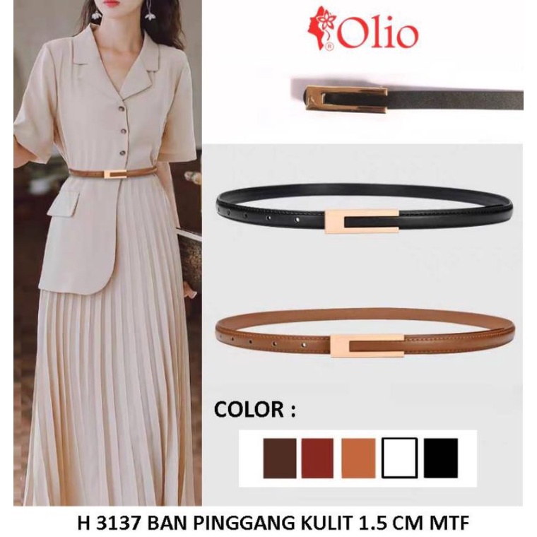 Ikat Pinggang Wanita Korea Belt Kulit Import