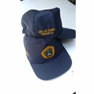 TOPI SMP SMA BORDIR 100% LOGO SEKOLAH CUSTOM MURAH
