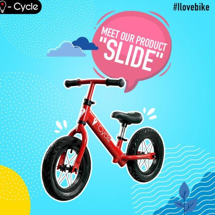 Sepeda Anak Roda 2 Push Bike/Balance Bike i-Cycle (SLIDE) kud01