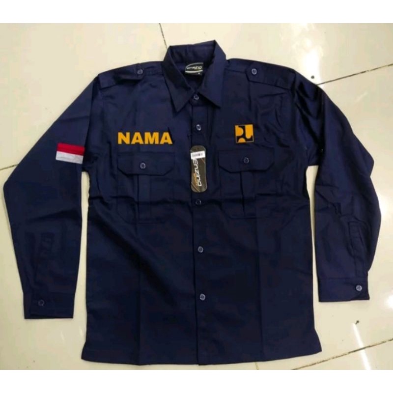 KEMEJA PUPR BORDIR || SERAGAM PUPR BORDIR || BAJU PUPR BORDIR || DINAS PEKERJAAN UMUM DAN PENATAAN R