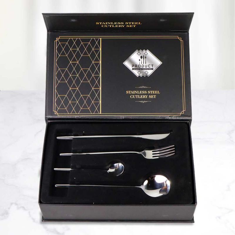 Tander Silver Cutlery Set Perlengkapan Makan Sendok Garpu Pisau 24PCS - TD-4128