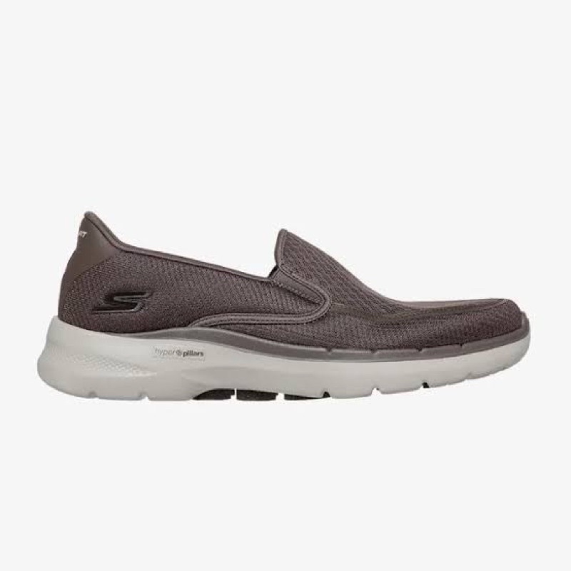 sepatu slip on pria - skechers go walk 6 / taupe
