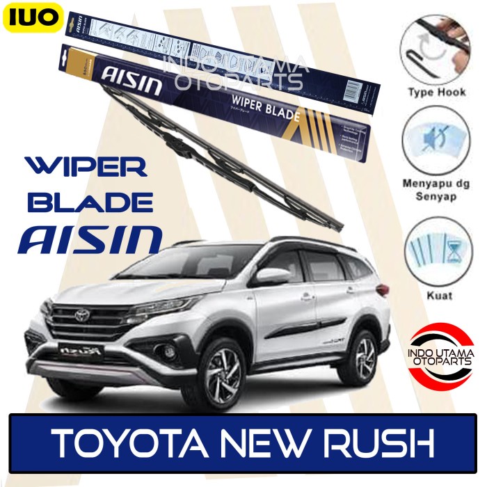 IUOS Wiper Mobil Toyota New Rush 2018 AISIN Sepasang 16-22 ORIGINAL