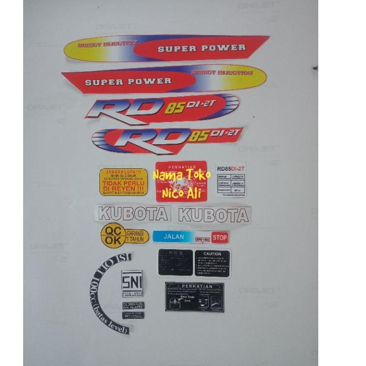 

Garansi Mutu stiker mesin traktor