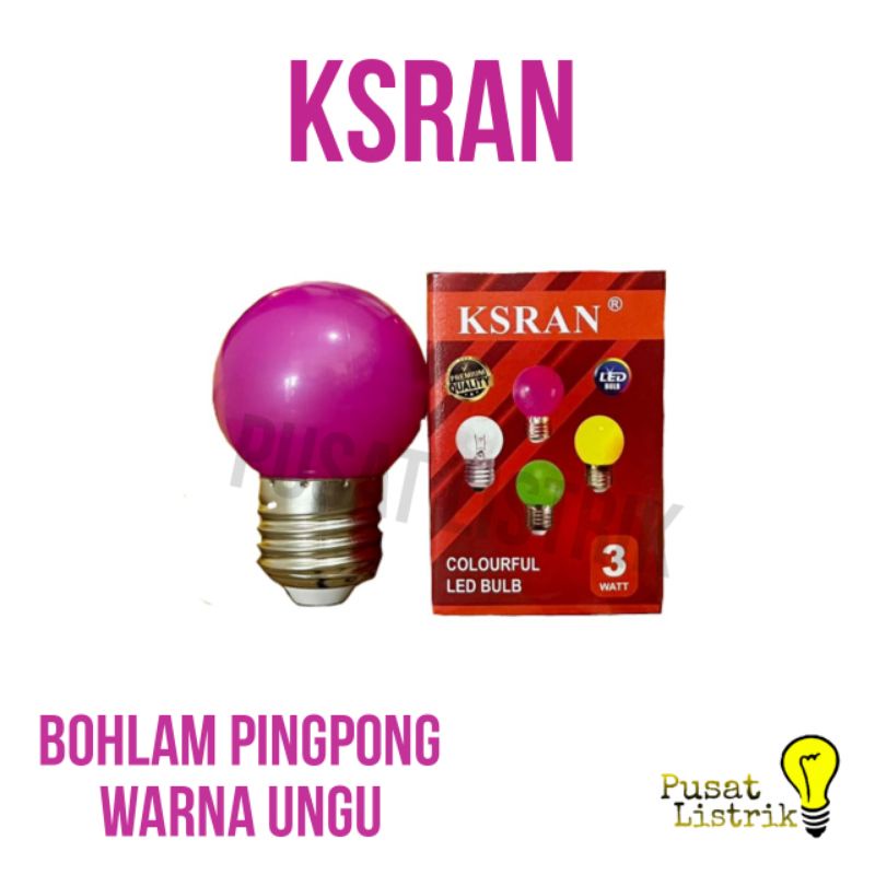 Lampu LED 3watt Warna Warni Dexicon Bohlam PingPong e27 Lampu Tidur LED 3watt