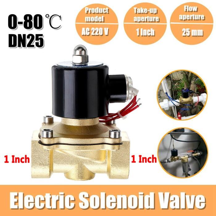 Terlaris Selenoid Valve 2 Way 1 Inch Selenoid Water Valve Kran Elektrik 220V